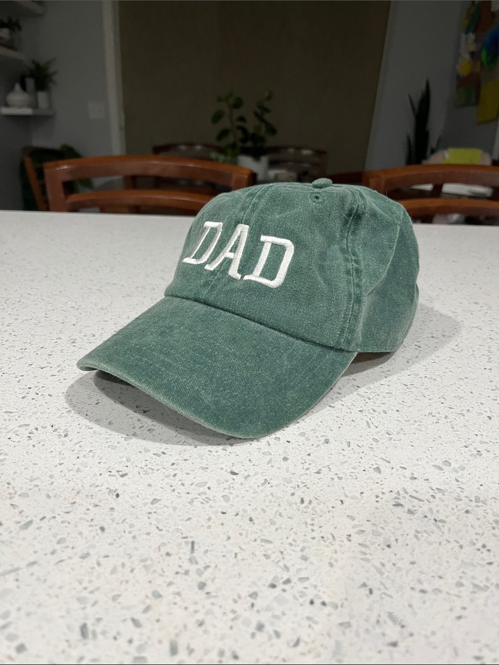 Green Embroidered Dad Hat